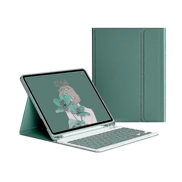 Fodral med tangentbord för Ipad 9:e 8:e 7:e 10.2 tum 2021 2020 2019 Mörkgrön Dark Green