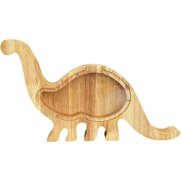 Personalized Wooden Piggy Bank,  Animal Coin Bank Money Box, Money Saving Bank For Family Christmas Home DIY Decoration Birthday Gift(Dinosaur)