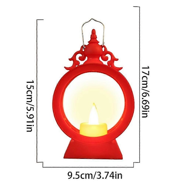Dekorativ Retro Lampa Med Flimrande Ljus Inomhus Eller Utomhus Artiklar För Matbord E