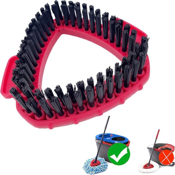 1 stk. Spin Mop Skrubbebørstehode 2 Tank System, Trekantet Hard Børste Erstatningshode