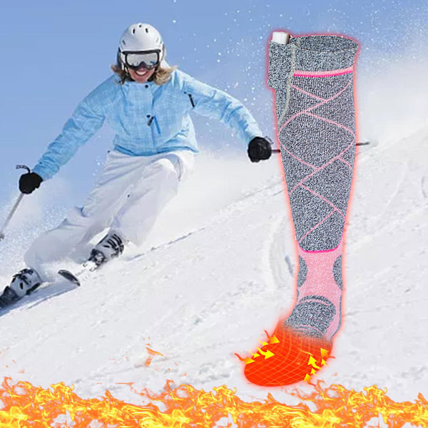 Mardi Gras 2024 Full Foot Heating Socks Winter Usb Charging Warm Heating Socks Ski Electric Heating Socks