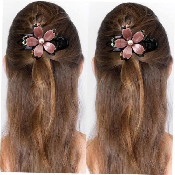 Hårklämma Alligator Hårklämmor Jumbo Duckbill Floral French Hårklämmor Hårklämma för tjockt hår Duckbill Hårklämma Hårbulle Spänne Tass