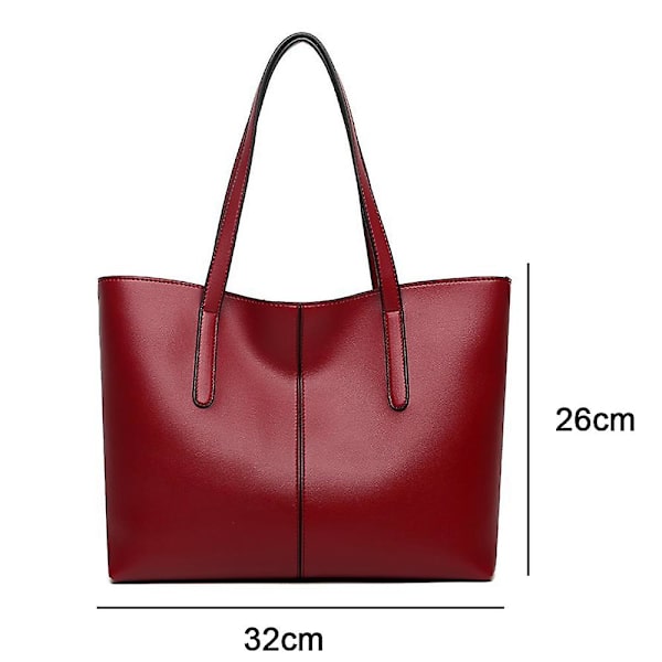 En-skulder taske til kvinder - Stor kapacitet - Fashionabel og enkel tote taske - Avanceret sans joker håndtaske - Rød red