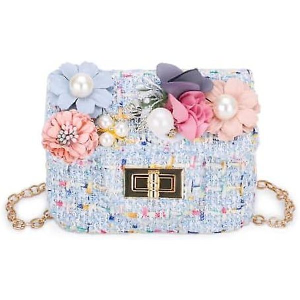 Skuldertaske til piger, håndtasker, bærbar minipung, messenger taske, 1-5 år gammel, mini flip taske blue