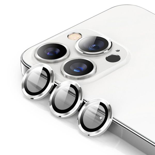 Hat Prince Lins Skydd Härdat Glas iPhone 15 Pro/15 Pro Max Silver