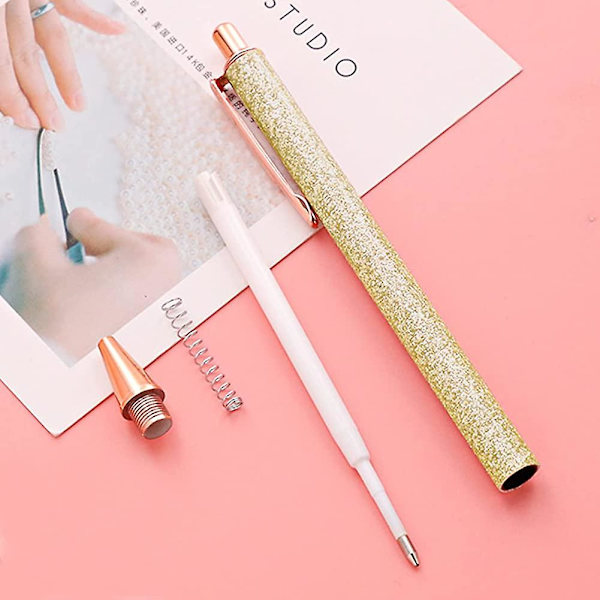 5 kpl kuulakärkikyniä, Crday Bling Metalliset kuulakärkikyniä, Crday Glitter Retractable Pretty