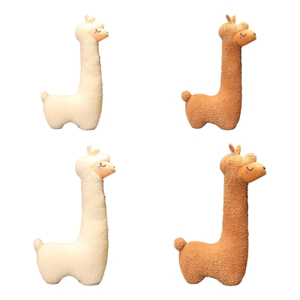 75 cm, 100 cm gigantisk alpakkaplysj pute lama kosedyr leker lama lang kropp plysj hjemmedekor 100cm Brown