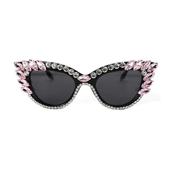 Solglasögon - Cateye Retro - UV400 Skydd - Strass - Dam