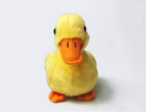 Utstoppede dyr 5 tommer, 12 cm, plysjleke (gul and)
