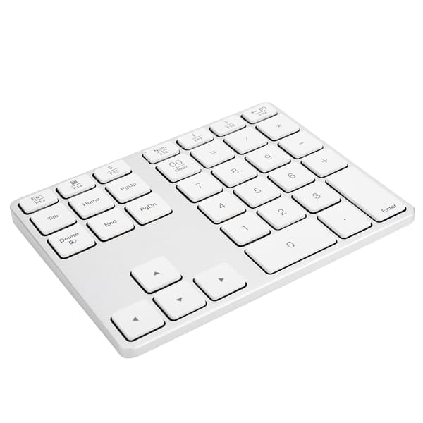 Mini numerisk knappsats för Bluetooth 3.0 aluminiumlegering inbyggt litiumbatteri