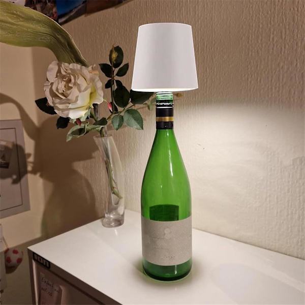 Trådløs Flaskelampe RGB/3 farver Dæmpbar Pridola Trådløs Flaskelampe, Genopladelig Åndedrætslystilstand Berøringsfri Bordlampe White RGB