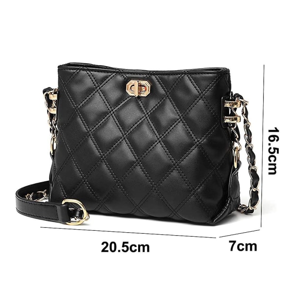 Liten crossbody-väska för kvinnor, plånböcker, mode, läder, lätta handväskor black