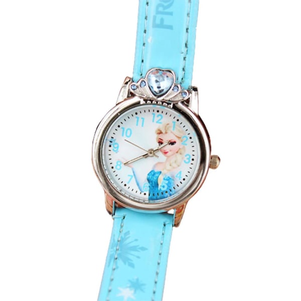 Disney Frozen Elsa Quartz Ur - Pigebørn Tegnefilm Festgaver Armbåndsure Light Blue