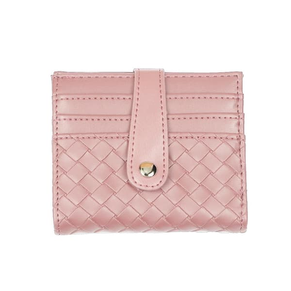 Vävda små fräscha mode damer myntväska pink