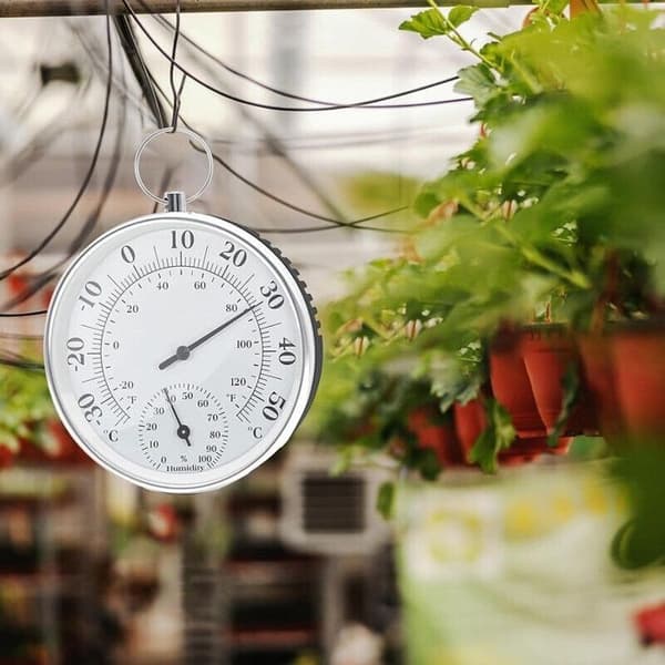 Indendørs og udendørs termometer og hygrometer, stort digitalt vægmonteret termometer til have, bil, hjem og drivhus