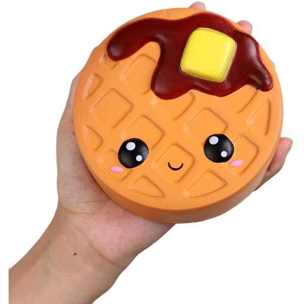 Chokladkaka Emoji Kawaii Slow Steps Squeeze Toy Långsamt stigande Squishies Antistressleksak för barn Vuxna (11,5 * 11,5 * 3 cm) Förpackning med