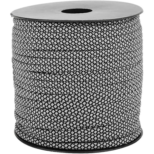Grå Paracord-kärna, 50 m 4 mm tjock 7-kärnig Paracord räddningsbindning tält snöre campingrep för utomhusarmband vävning (grå) (hy)