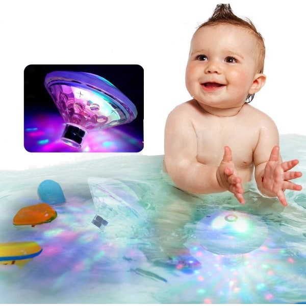 Flytende LED-bassenglyslampe for badekar, diskotek, dam, svømmebasseng, barneleker, 7 moduser, assorterte farger, batteridrevet