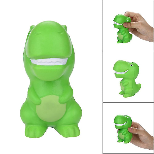 Squishies Grön Dinosaurie Doftande Långsamt Stigande Kläm Leksaker Stressavlastande Leksaker