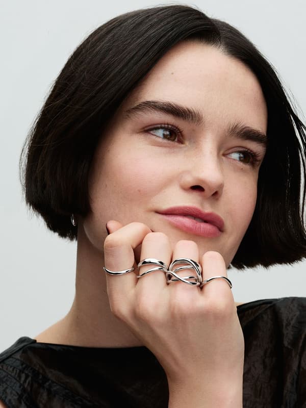 Pandora - Organiskt Formad Infinity Ring - Sterling silver Circumference: 52mm