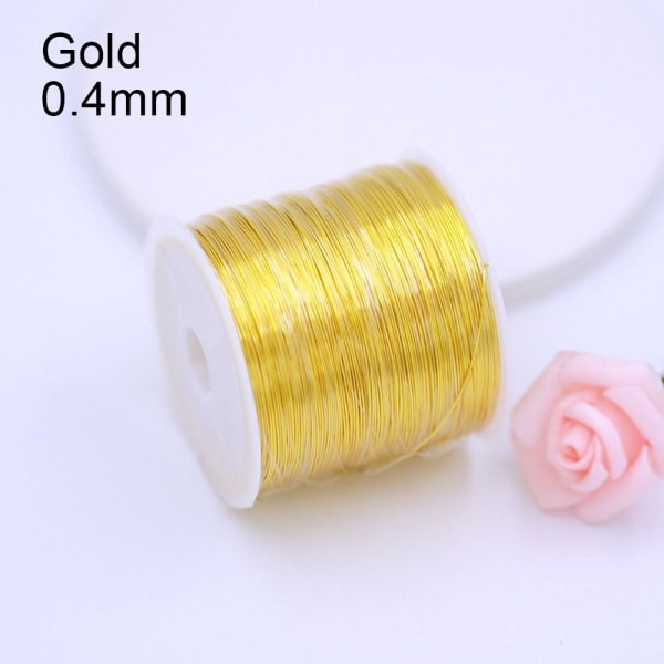 Messingtråd Smykketråd 0.4mmgold