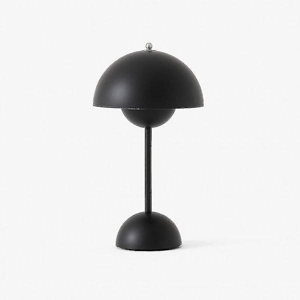 Nordisk Svampe Natlampe LED Blomsterknopp Bordlampe USB Senge Bryllupsværelse Skrivebord Enkel Dekoration Black USB Rechargeable