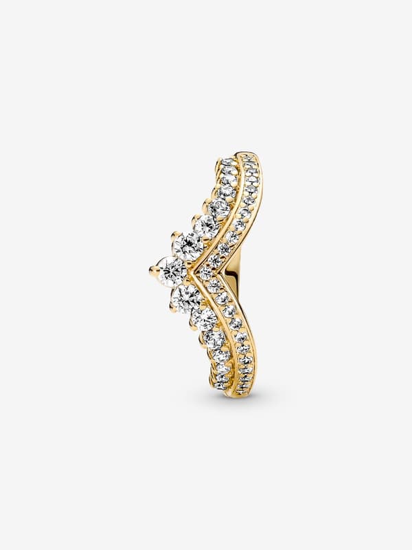 Pandora - P Timeless Wish Tiara Ring - 14k guldbelægning Circumference: 52mm