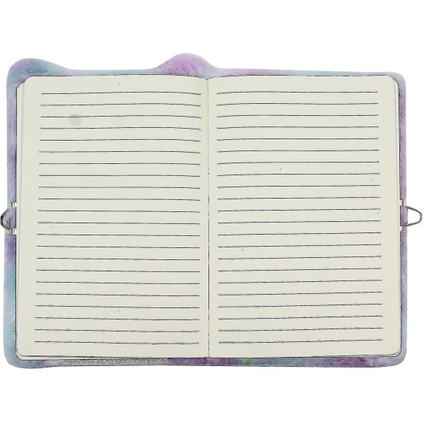 Jenter dagbok med lås og nøkler Søt plysj regnbue enhjørning hemmelig dagbok foret skrivedagbok Notatbok for skolekontorrekvisita, 160 sider - 2024