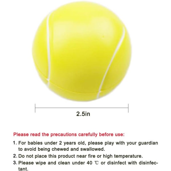 Mjuka skumtennisbollar, 12 st skumbollar med hög studs, mjuka bollar inomhus och utomhus sport svamptennisbollar för barn (gul)-Xin