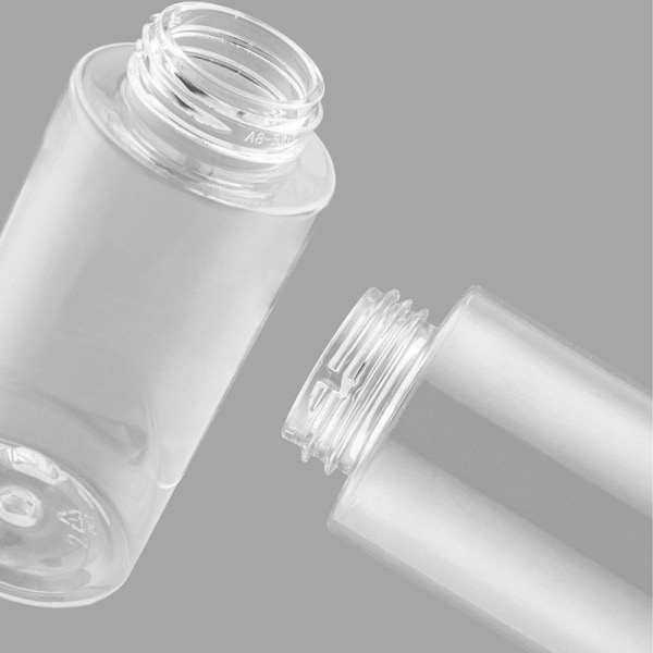 2 täytettävää pulloa Remover Cleaner Makeup -pullo Transparent 120ML