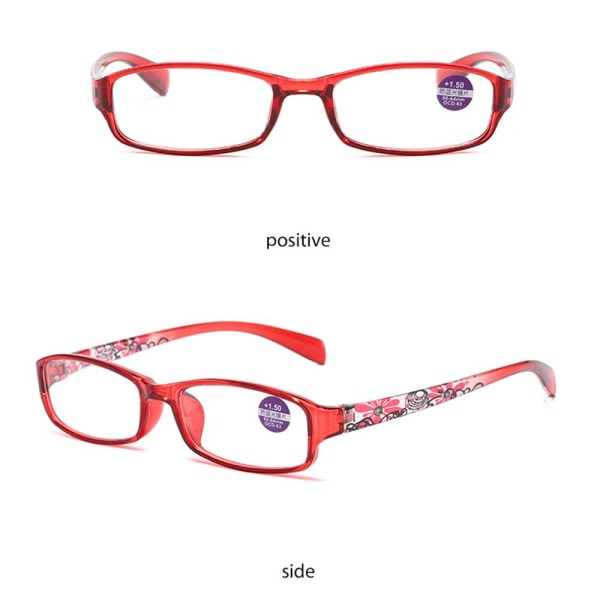 Lesebriller Presbyopiske briller red Strength +1.00-Strength +1.00