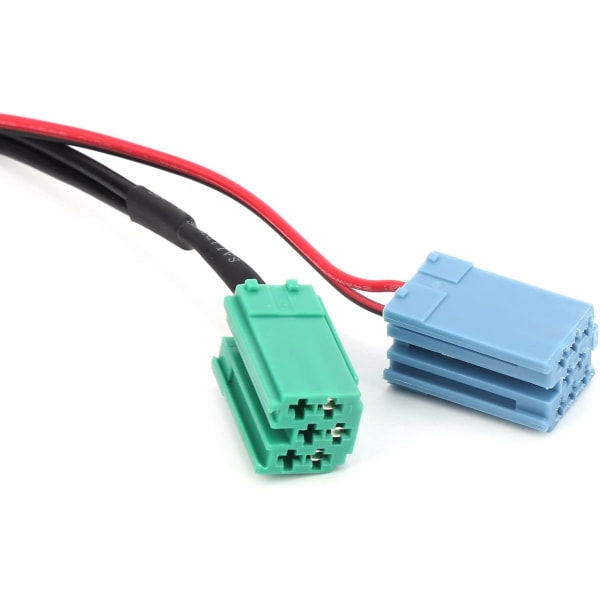 Qiilu Auton äänensovitin, Auton äänensovitin, Mini ISO 6Pin 8Pin Auton musiikkiyhteys Bluetooth 5.0 AUX-kaapeli Renault Clio/Espace/Kangoo/Laguna
