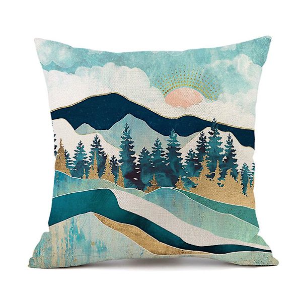 Maisemamaalauksen, auringon ja kuun tyynynpäällinen Style1 45*45cm 45*45cm style4