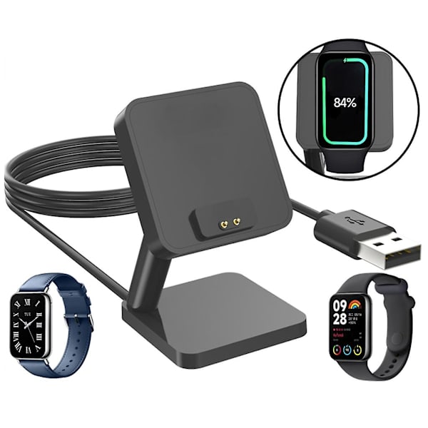 Strömadapterladdare Laddningskabel Stativ Dockningsstation för Miband 8 Pro