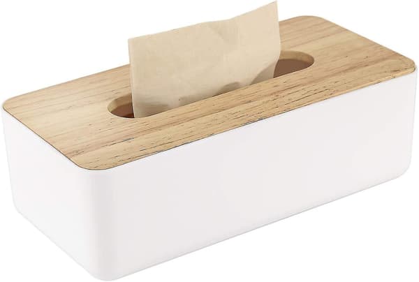 Kosmetisk Tissue Box Fremstillet Af Træ, 26x13x11cm Tissue Dispenser, Praktisk Tissue Box, Rektangulær Tissue Box Til Standard (hy)