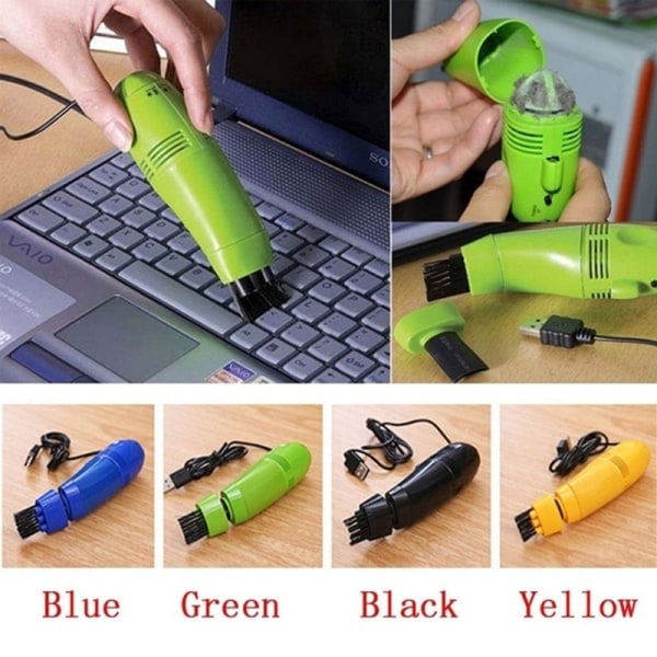 IC Mini-tietokonepölynimuri USB-näppäimistönpuhdistin PC-kannettava tietokoneharja Vihreä