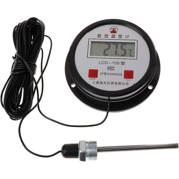 Høytemperatur industrielt digitalt termometer med 10 m sonde (hy)