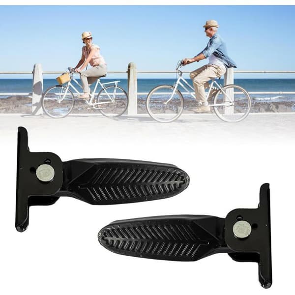 Sæt med 2 fodstøtter til elcykler, foldbare bagpedaler, foldbare fodstøtter