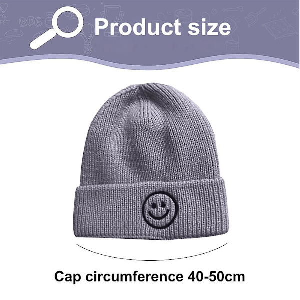 Baby Candy Color Børns Smiley Face Varm Hat Aldre 0-3 Style1 style1