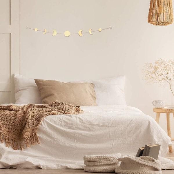 Månefas Dekor Månefas Hängande Girlang Måne Bohemisk Väggkonst Boho Moo