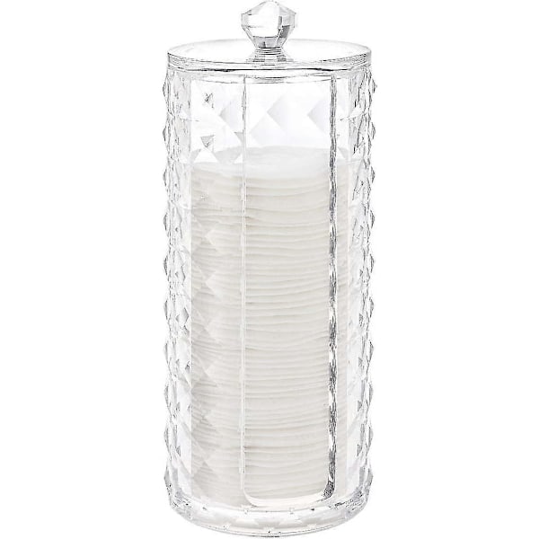 Kosmetik Vatrondel Holder, Transparent Diamantmønster Vatrondel Opbevaringsboks Container