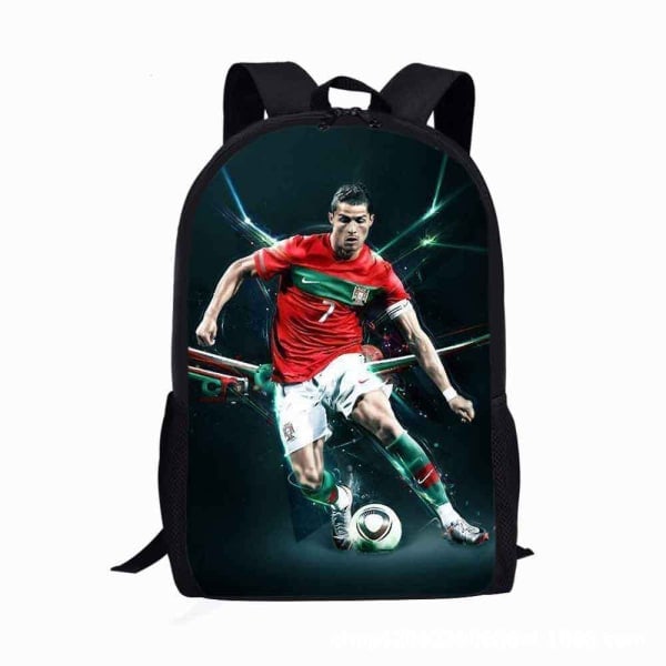 17" single layer school bag Ronaldo school bag large capacity