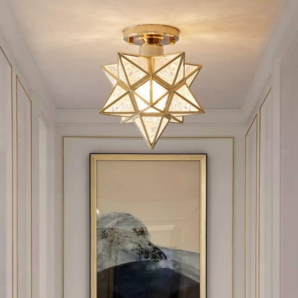 Taklampe Nordisk Stil GULL gull gold