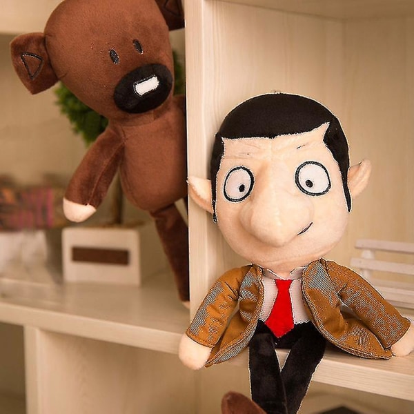 Mr. Bean Plysdukke Fyldt Tegneserie Kluddukke Teddybjørn Beroligende Dukke Sengepynt Bean Bear 40cm