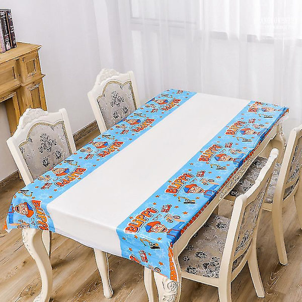 Pussel Blippi Tema Födelsedagsfest Sortiment Engelska Lärare Festbehov Barnleksaker Barn Dekorationer Servis Tablecloth