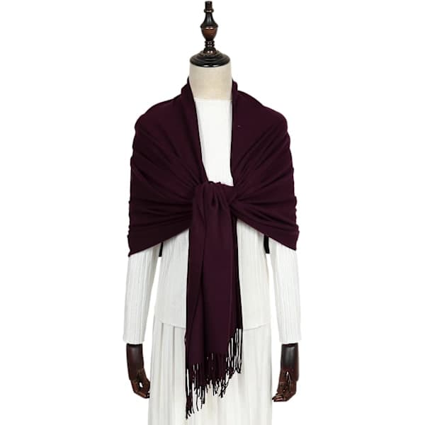 Dame Tørklæder Pashmina Sjaler og Wraps til Bryllup Tørklæder til Kvinder Vinter Pink-2 Pink-2