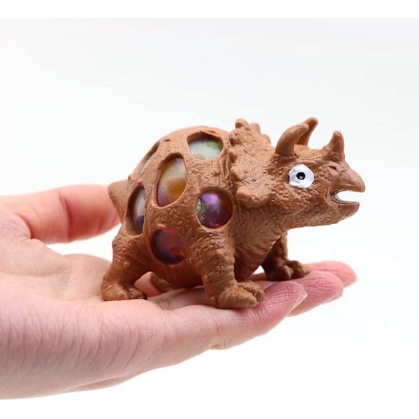 3-pak Squishy Dinosaur Stressbolde - Sensorisk Fidget Legetøj til ADHD, Autisme & Stresslindring - Anti-Angst Legetøj til Voksne Børn