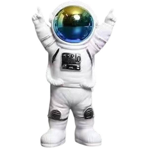 Astronautfigur Rymdman Skulptur Hartsstaty Prydnad för Kontorsfest Unik Dekorativt Stycke, Blå, 4 st