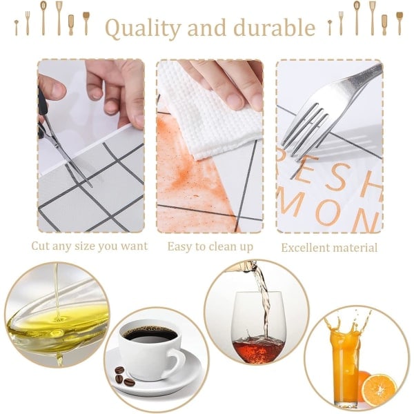 137*180cm Kaffeplåt PVC-duk Rutig Torkbar Duk Rektangulär Plastduk Fläckbeständig Vattentät