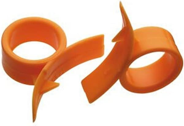 Apelsinpeelsats, Plast, Orange, 7 cm, 2-pack
